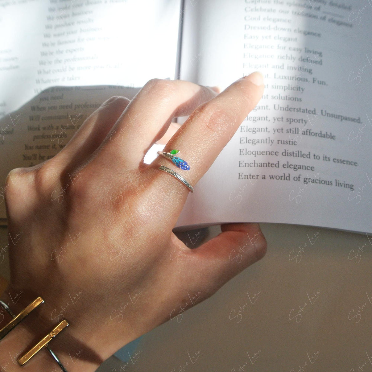 Tree branch wrap resizable silver ring – The Silver Luna