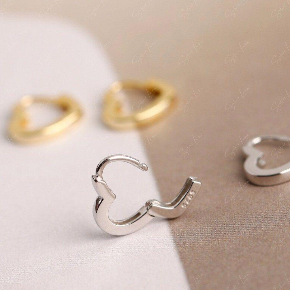 heart shape hoop earrings