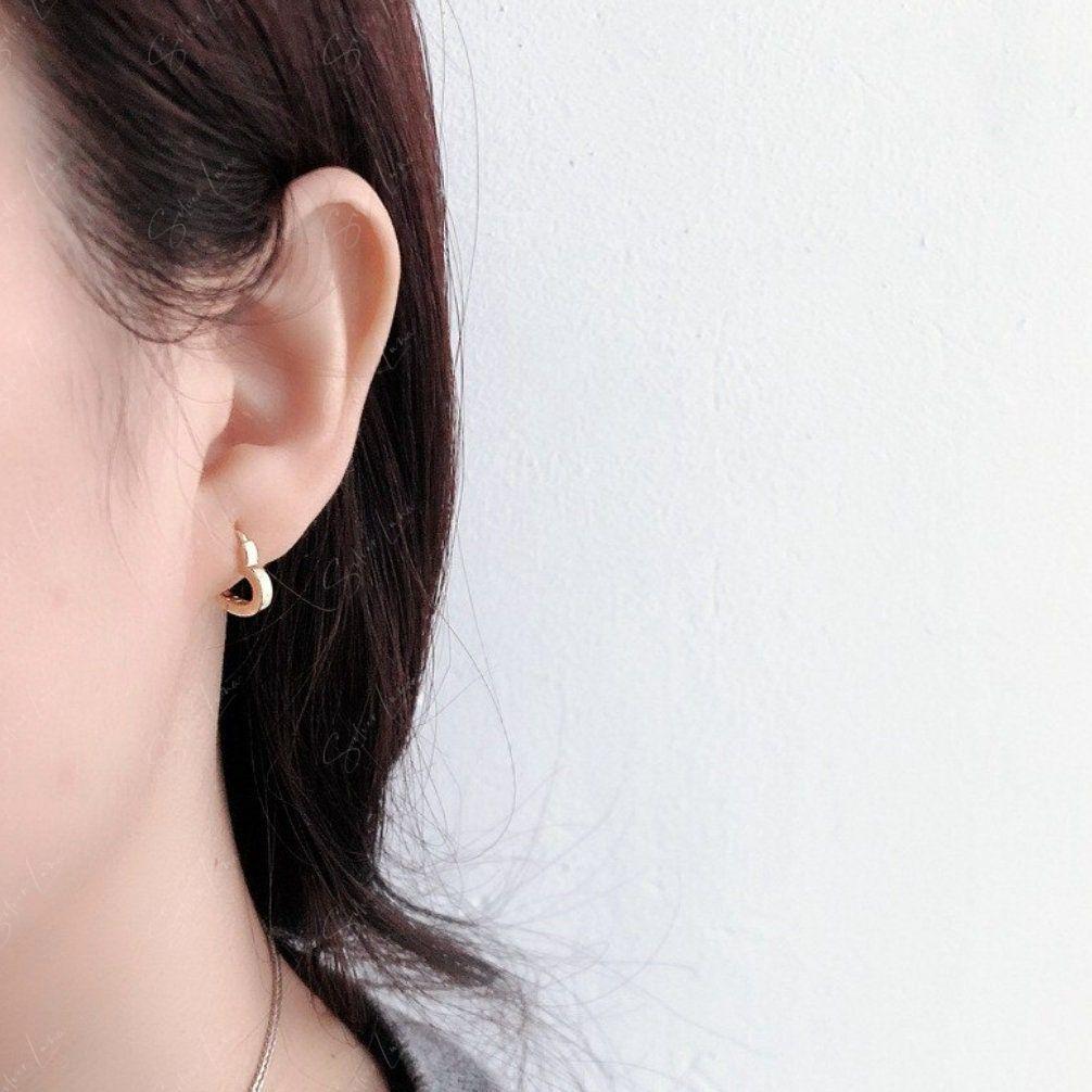 heart shape hoop earrings