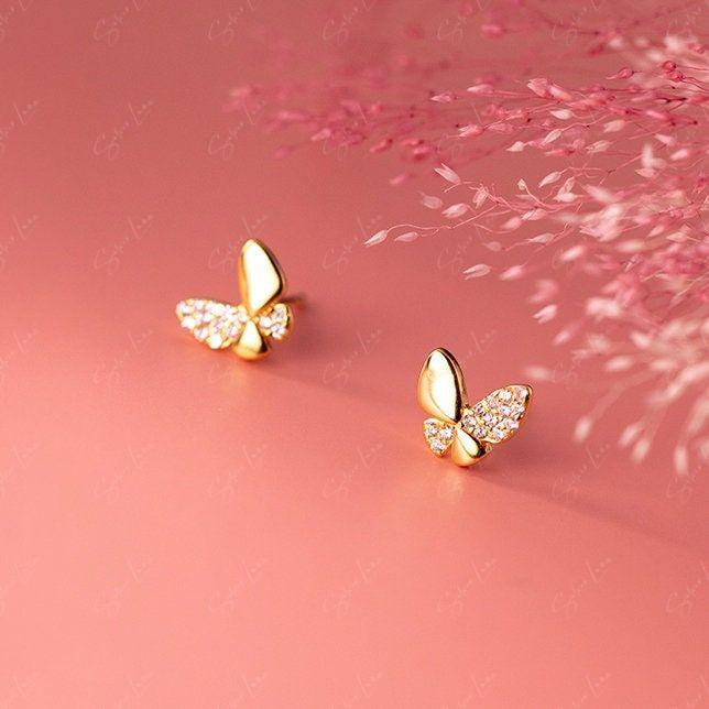 butterfly stud earrings