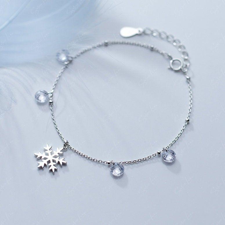 snowflake sterling silver bracelet