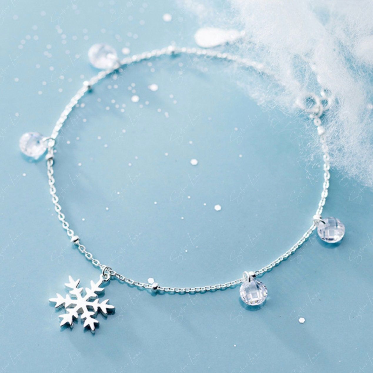 snowflake sterling silver bracelet