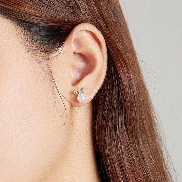 easter bunny stud earrings