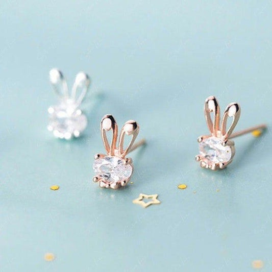 cute rabbit bunny stud earrings