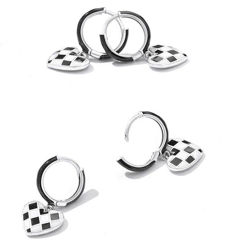 Caro heart hoop earrings