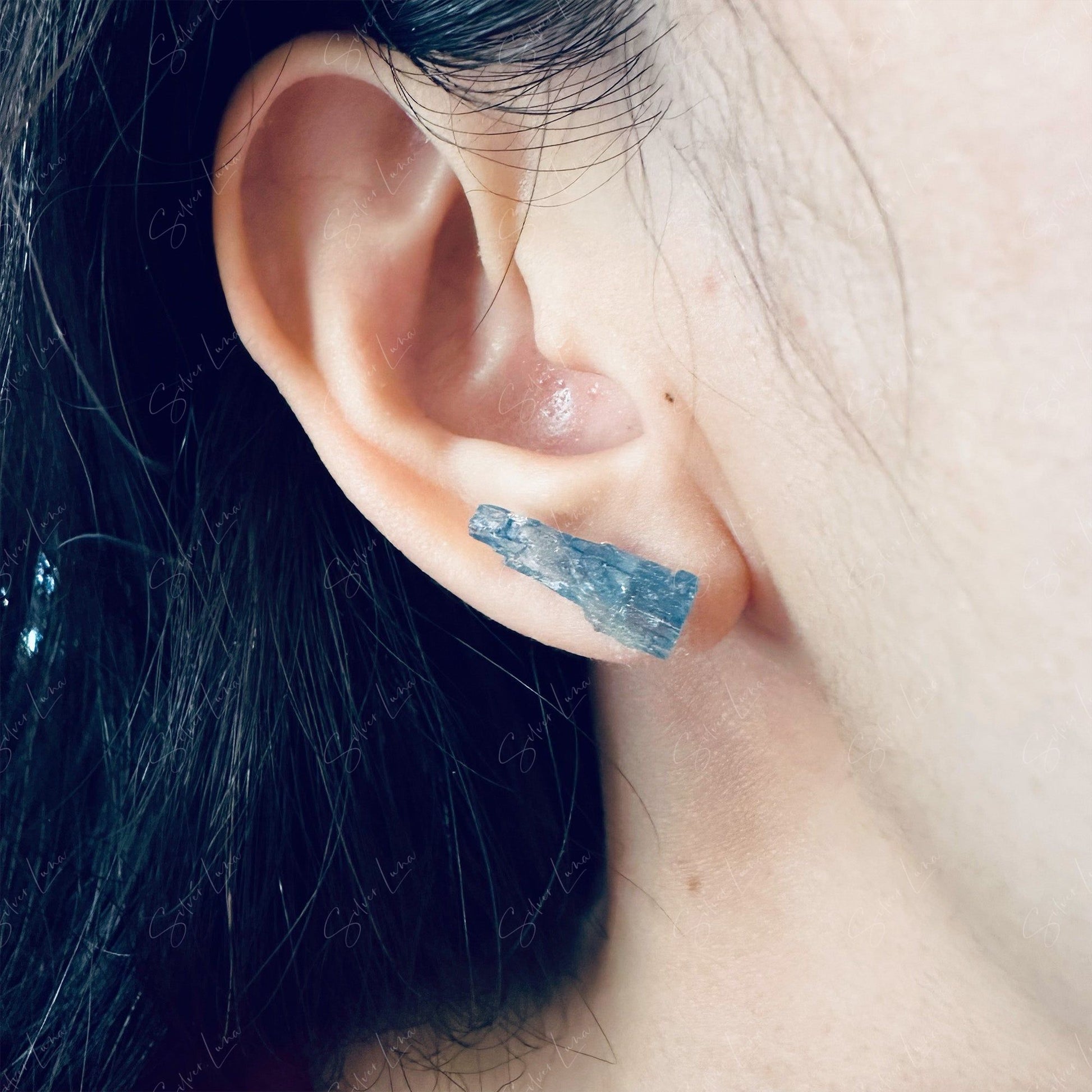 kyanite stud earrings