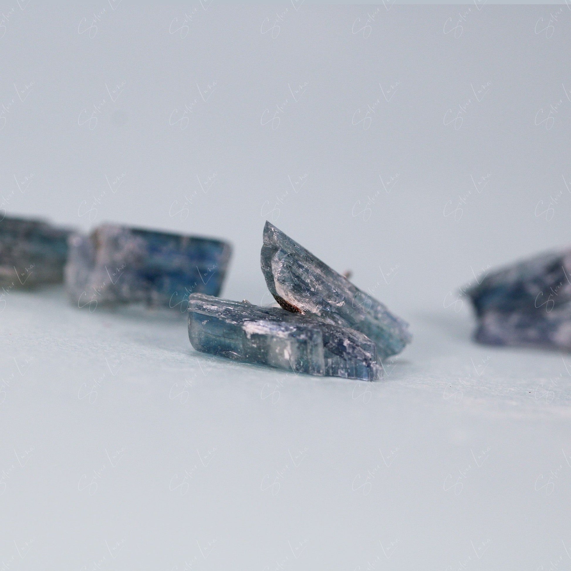 kyanite natural stone stud earrings