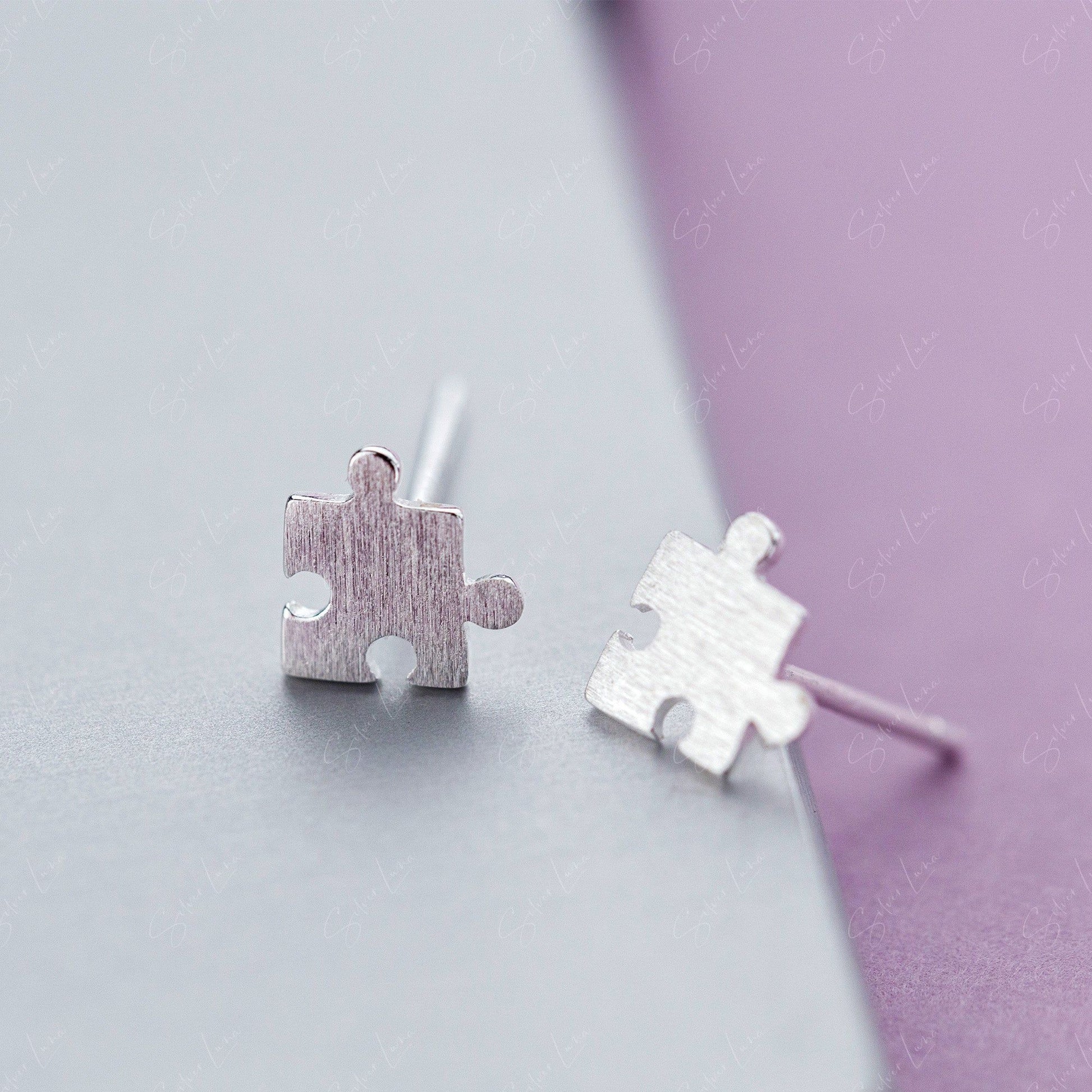 puzzle stud earrings