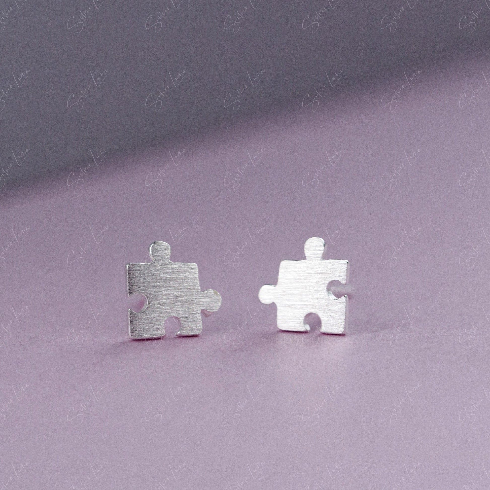 puzzle stud earrings