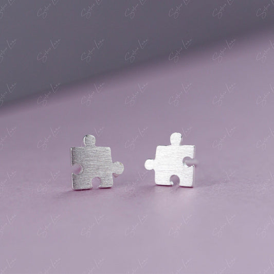 puzzle stud earrings