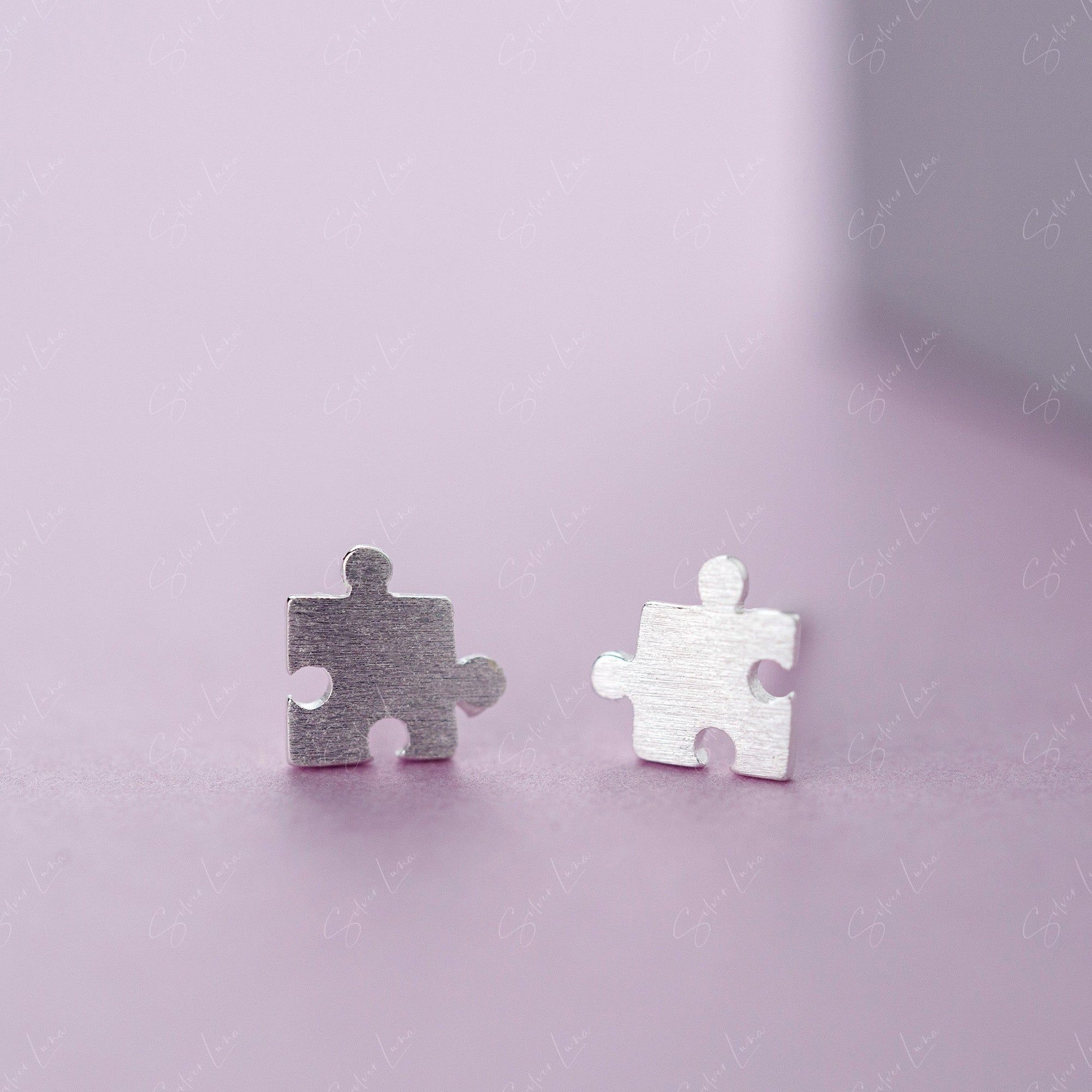 puzzle stud earrings