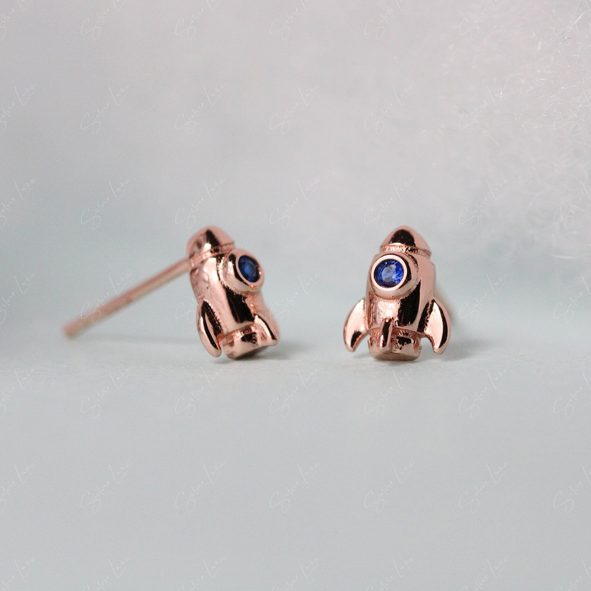 rocket stud earrings