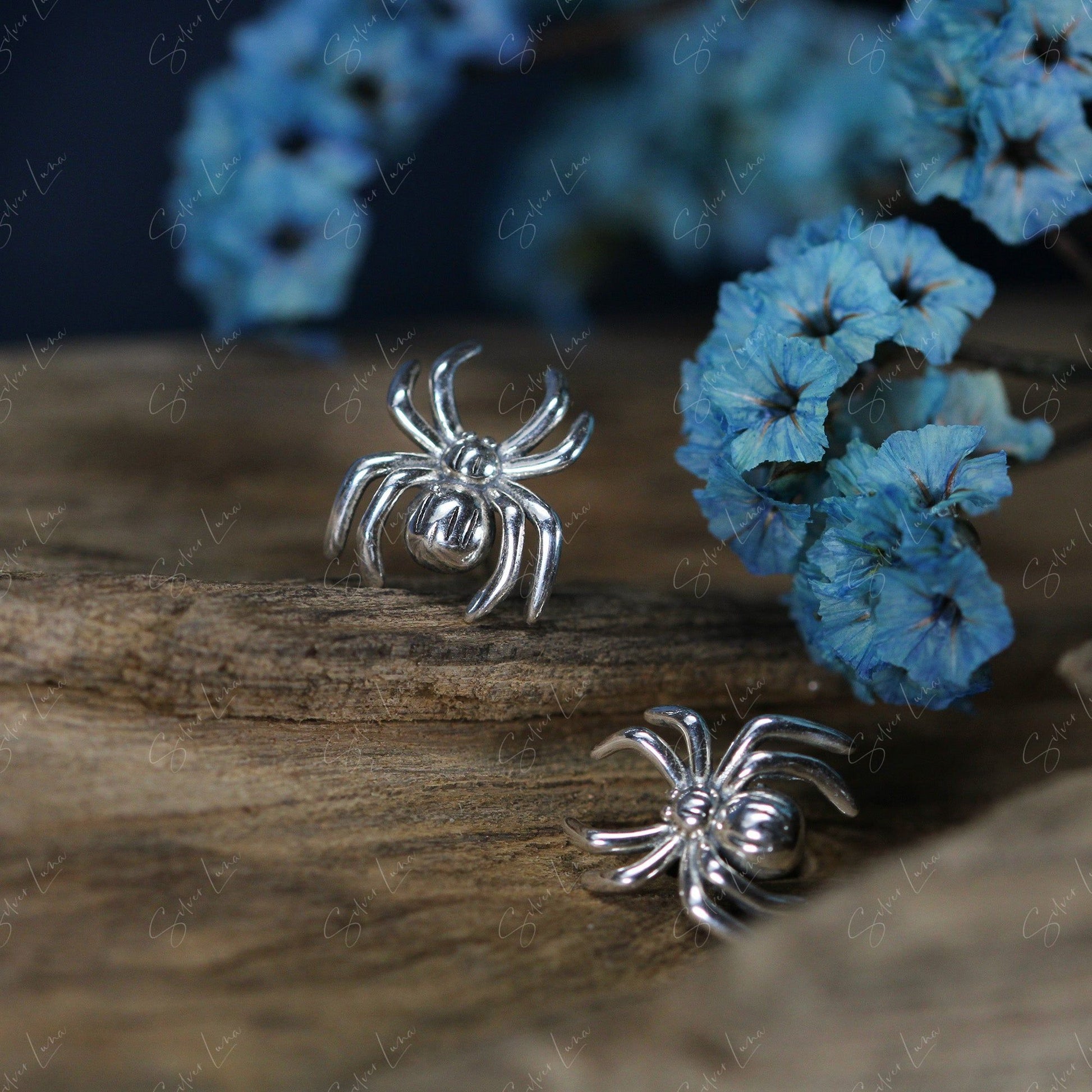 spider stud earrings