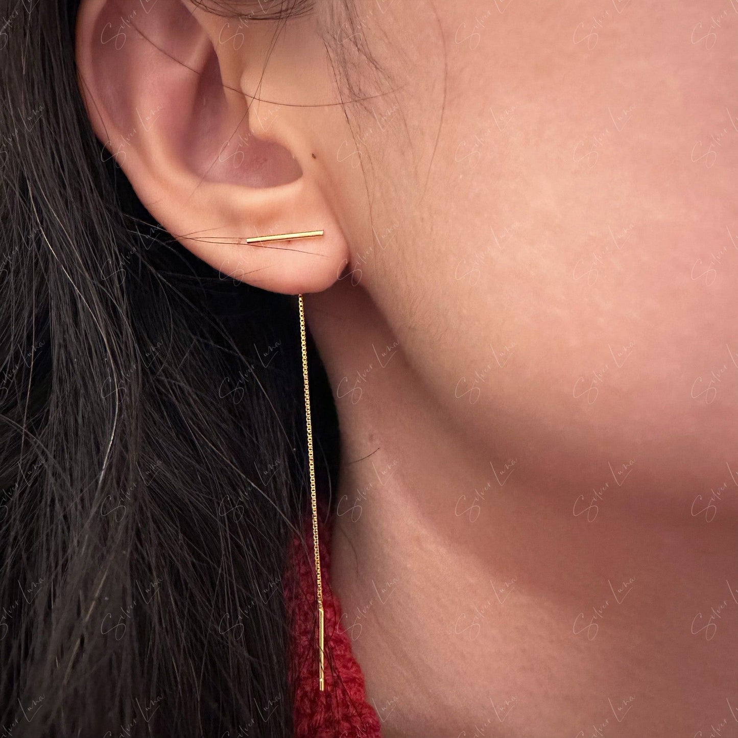 stick threader earrings