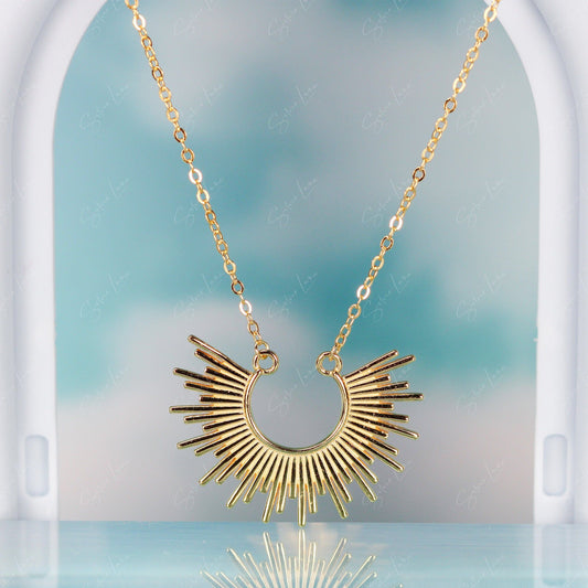 sun ray pendant necklace