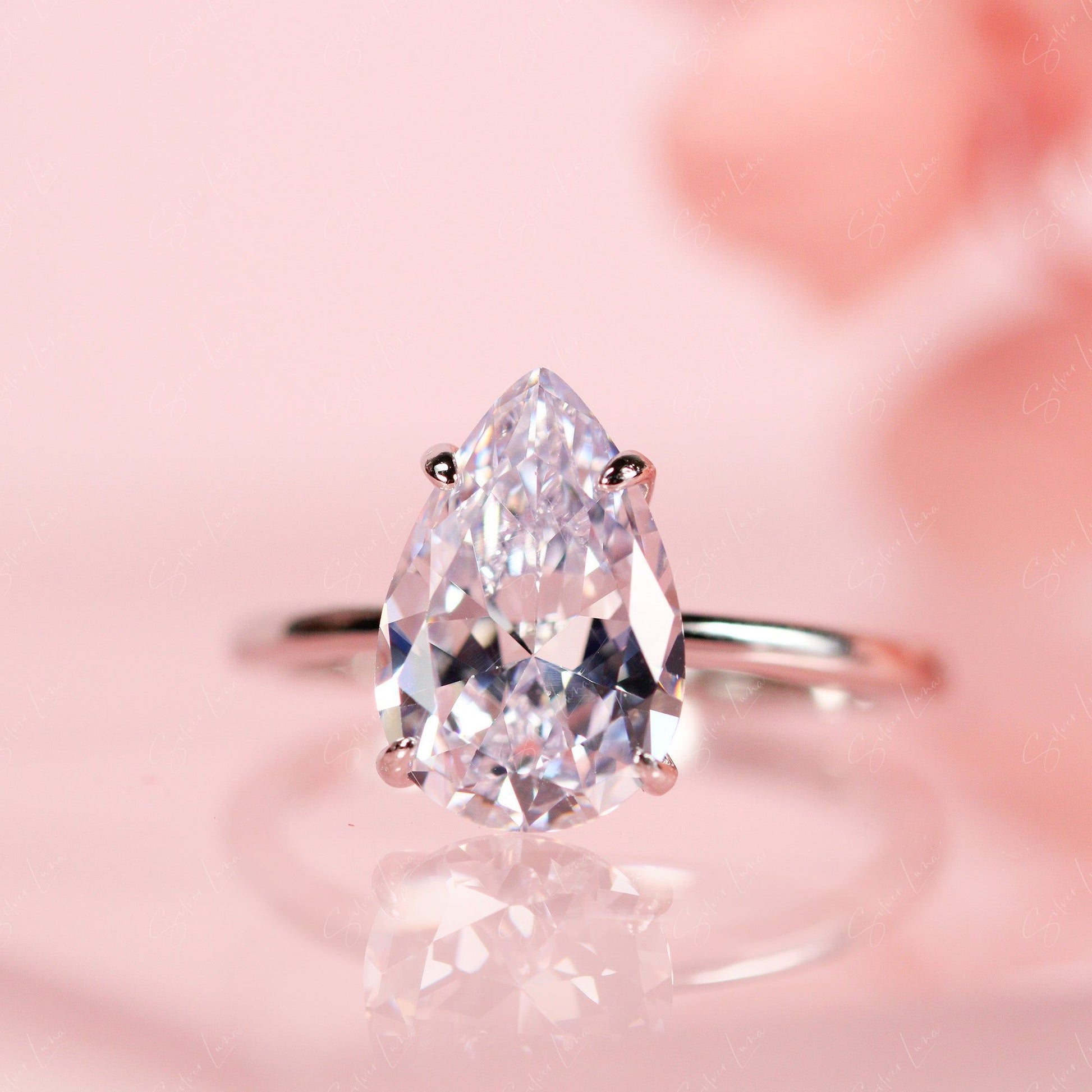 teardrop engagement ring