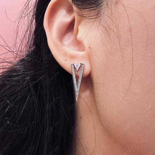 triangle stud earrings